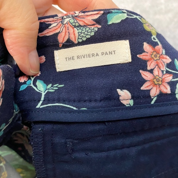 Loft Size 6P Marisa The Riviera Cropped Pants Women's Petite Multicolor Floral - Picture 6 of 8